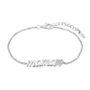 Pulsera para madre de la colección Lotus Silver LP1808-2/5 en plata de ley 925 con la palabra mama en cursiva y un corazón pavonado con circonitas blancas brillantes.