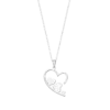 Collar de cadena fina con colgante de corazones entrelazados en plata de ley y circonitas para mujer Lotus Silver Moments LP3237-1-1