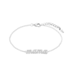 Pulsera de plata de ley 925 con la palabra mamá calada y decorada con circonitas brillantes de la colección Lotus Silver LP3947-2/1.
