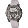 Reloj de hombre Festina Chrono Bike F20726/1 con correa de silicona gris y esfera plateada.