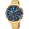 Reloj de hombre Festina Chrono Bike F20727/1 fabricado en acero inoxidable con esfera azul oscuro y cronógrafo.