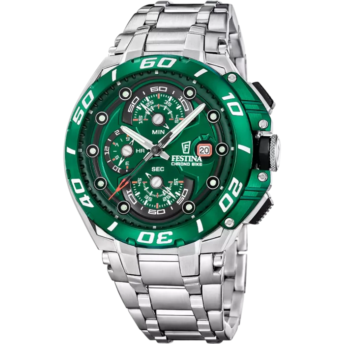 Reloj-Festina-Chrono-Bike-F20754_5-cronografo-para-hombre-en-acero-inoxidable-con-esfera-y-bisel-en-verde-esmeralda
