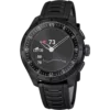 Reloj híbrido de hombre Lotus Connected 20001/4 en color negro mostrando el sensor de frecuencia cardíaca en la esfera.