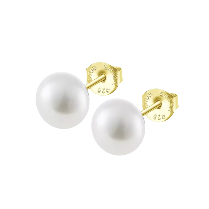 Pendientes-de-boton-Lotus-Silver-LP3858-4_4-en-plata-chapada-en-oro-con-perlas-blancas-y-tuercas-grabadas