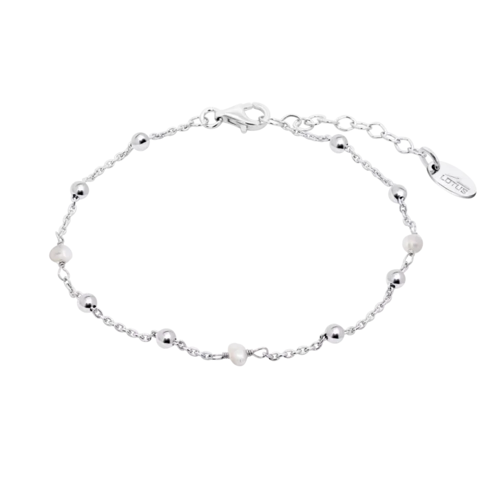 Pulsera-Lotus-Silver-LP3860-2_1-en-plata-de-ley-con-bolas-brillantes-y-perlas-blancas-nacaradas