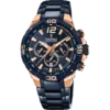 Reloj de hombre Festina Chrono Bike F20524/1 en acero azul marino con detalles en oro rosa.