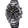 Reloj híbrido Festina Connected F20545/1 Edición Especial Chrono Bike para hombre con caja y brazalete de acero inoxidable 316L con patrón de camuflaje oscuro y esfera negra.