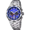 Reloj cronógrafo para hombre Festina Chrono Bike F20670/3 con esfera azul, bisel numerado y correa de acero inoxidable, archivo f20670_3.webp.