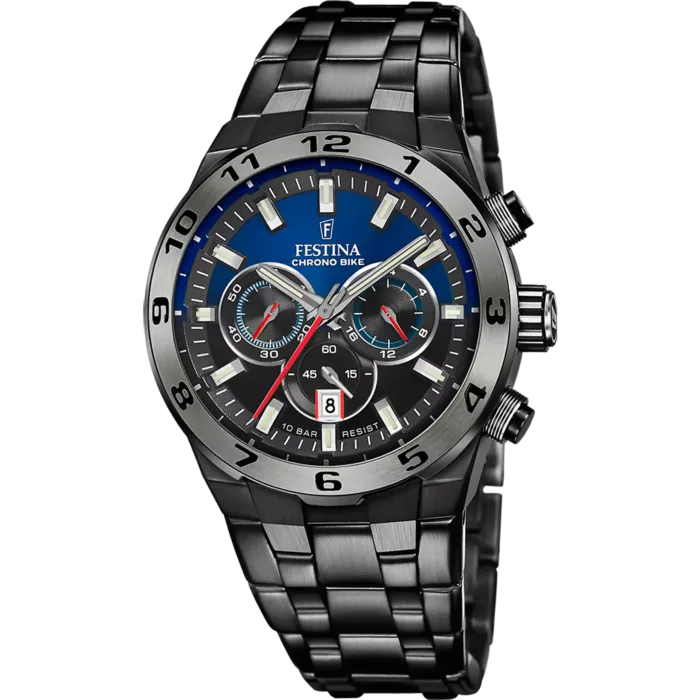 Reloj Festina Special Editions F20673/1 de hombre con brazalete de acero negro y esfera azul.