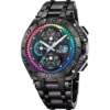 Reloj cronógrafo para hombre Festina Chrono Bike Special Editions F20761/1 en color negro mate con un bisel interior multicolor efecto arcoíris, como se muestra en el archivo f20761_3 (3).webp.