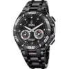 Reloj híbrido inteligente Festina Connected D Chrono Bike F20762/3 para hombre con brazalete y caja de acero negro, esfera negra y detalles deportivos.