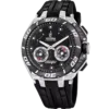 Reloj híbrido inteligente Festina Connected D Chrono Bike F20763/3 para hombre con correa de caucho negra, caja de acero y bisel deportivo negro con esfera a juego.