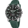 Reloj híbrido Festina Connected F23305/1 de hombre en titanio con correa de silicona verde.