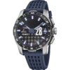 Reloj híbrido inteligente Festina Connected F23305/3 de hombre en titanio con correa azul marino.