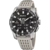 Reloj híbrido inteligente Festina Connected F23305/7 de hombre en titanio con correa de caucho beige y pantalla inteligente de clima.