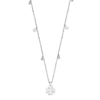 Collar de acero inoxidable Lotus Style Old Money LS2601-1/1 para mujer con colgante de trébol y circonitas en la cadena