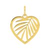 Colgante de corazón en oro amarillo de 18 quilates con diseño calado de hoja de palmera referencia (18)3.7578.00 de Joyería Palacios